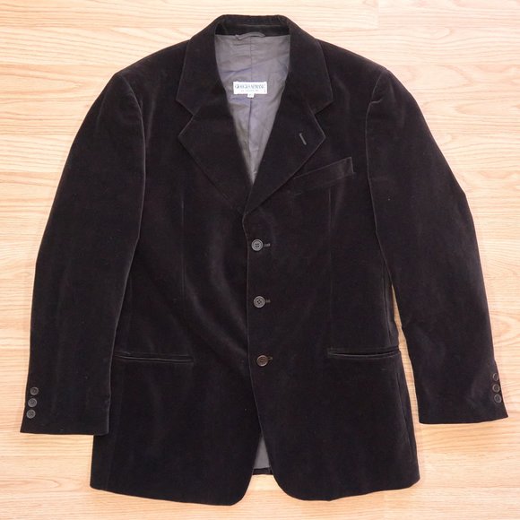 Giorgio Armani Le Collezione Brown Velvet Dress Single-Breasted Blazer, Size M - Picture 1 of 10
